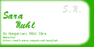 sara muhl business card