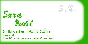 sara muhl business card